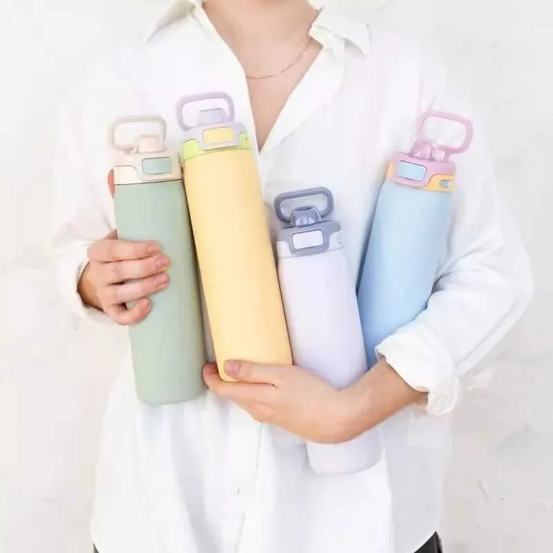 Creative Stainless Steel Vacuum Flasks - 950ml Large Capacity Portable Sports Water Bottles for Office and Outdoor Use - Durable Bouncing Cup